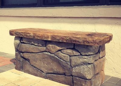 Artisan Stone Creations - Cobblestone Platform Bench