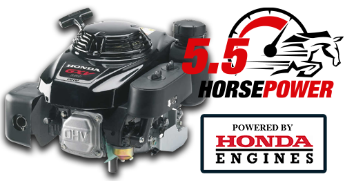 Powered by 5.5 Horsepower Honda GX160 Engine