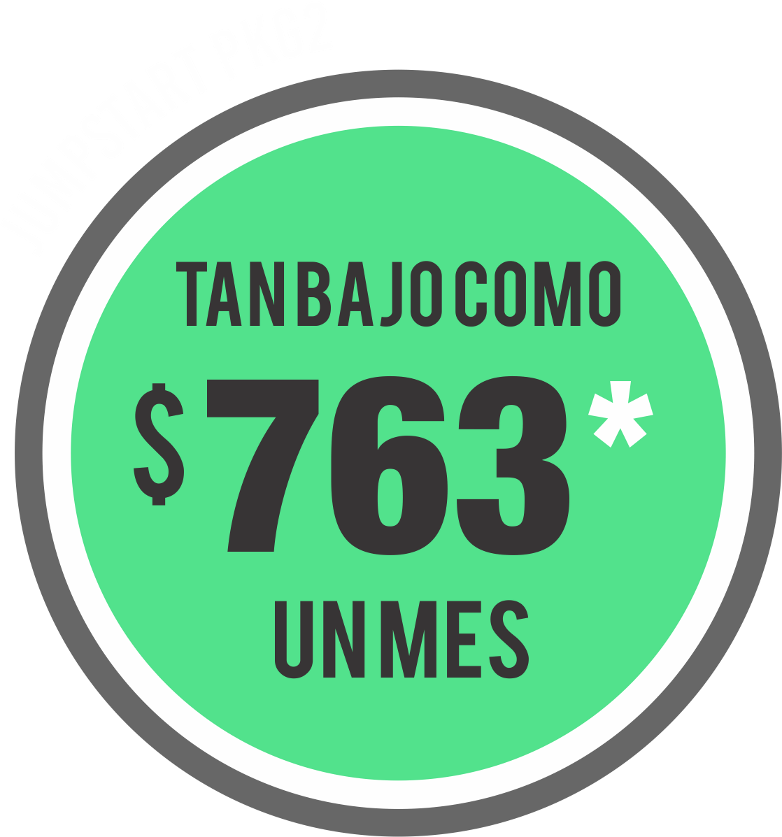 JumpStart PKG2 tanbajocomo $763 unmes