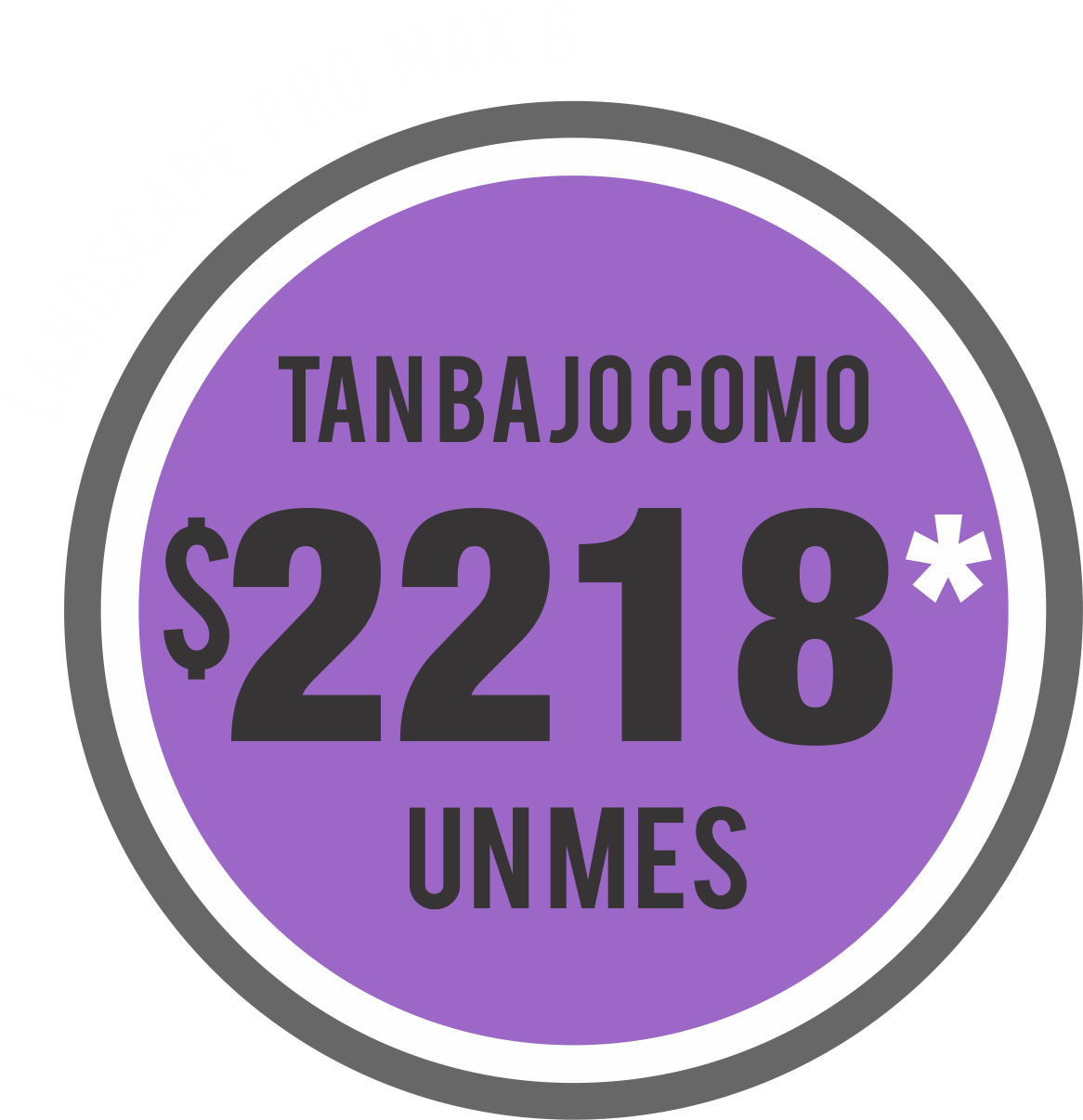 Landscape Pro Max 6 tanbajocomo $2218 unmes